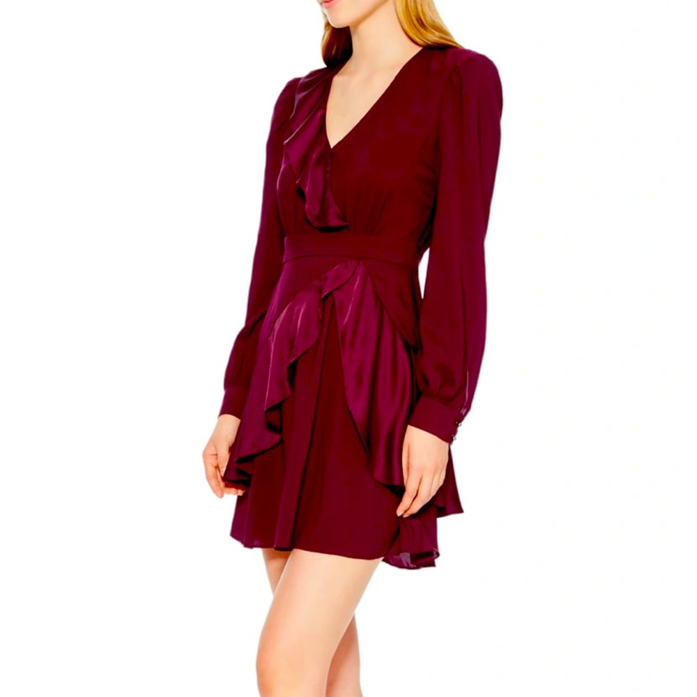 Parker
Nancy Long-Sleeve Ruffle
Combo Mini Dress Size 6